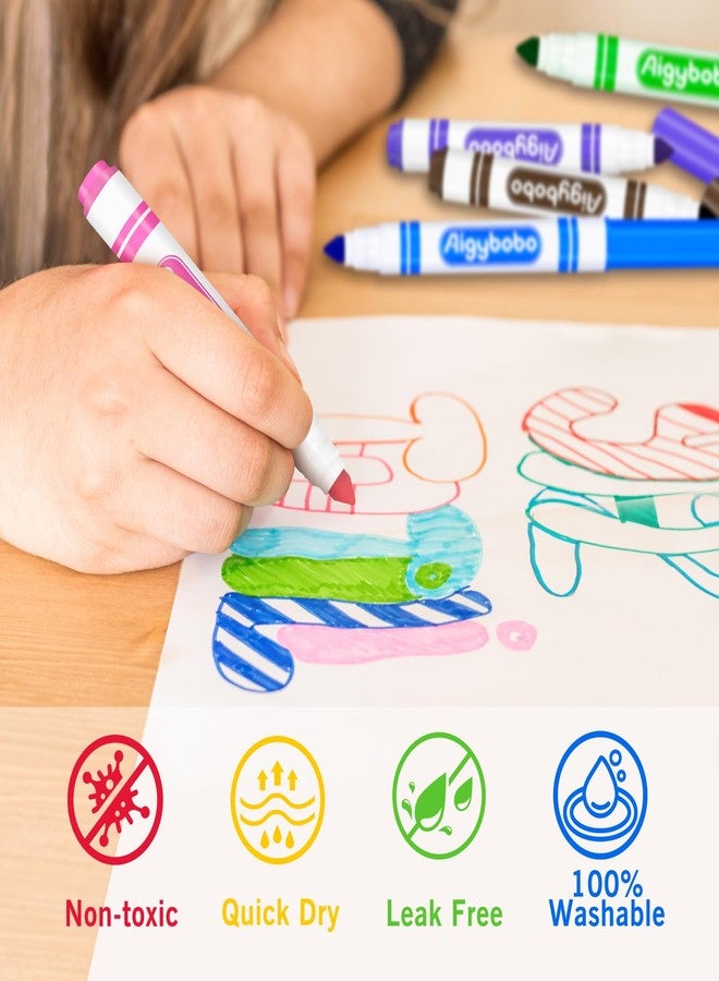Aigybobo 200 Count Washable Markers Bulk, 8 Assorted Colors, Broad Line Conical Tip Coloring Marker for Kids, Markers Bulk Pack for Classroom, School Art Supplies & Back to School Supplies - Image 4